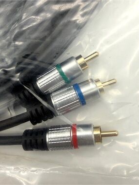 Axis 50ft 3-RCA Red Blue Green Component Video Cable 77 Ohm 18AWG Male to Male